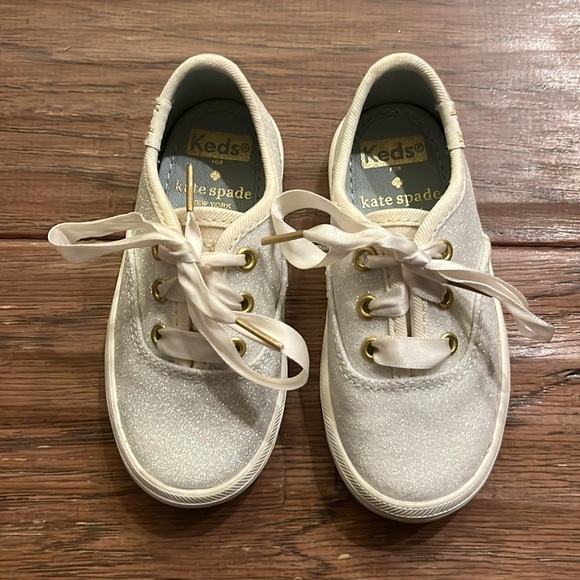 Keds Kids + Kate Spade New York Champion Glitter Sneakers Size 6M - Picture 1 of 7